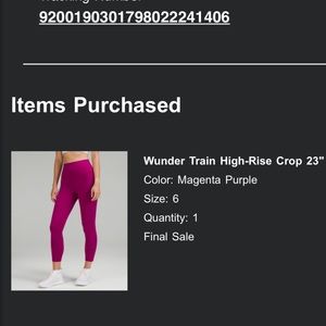 Lululemon Wunder Under Train High Rise Crop 23”